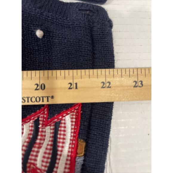 Karen Scott Petite M USA Christmas Sweater Knit Shirt Button Collar Snowman VTG - Picture 10 of 13